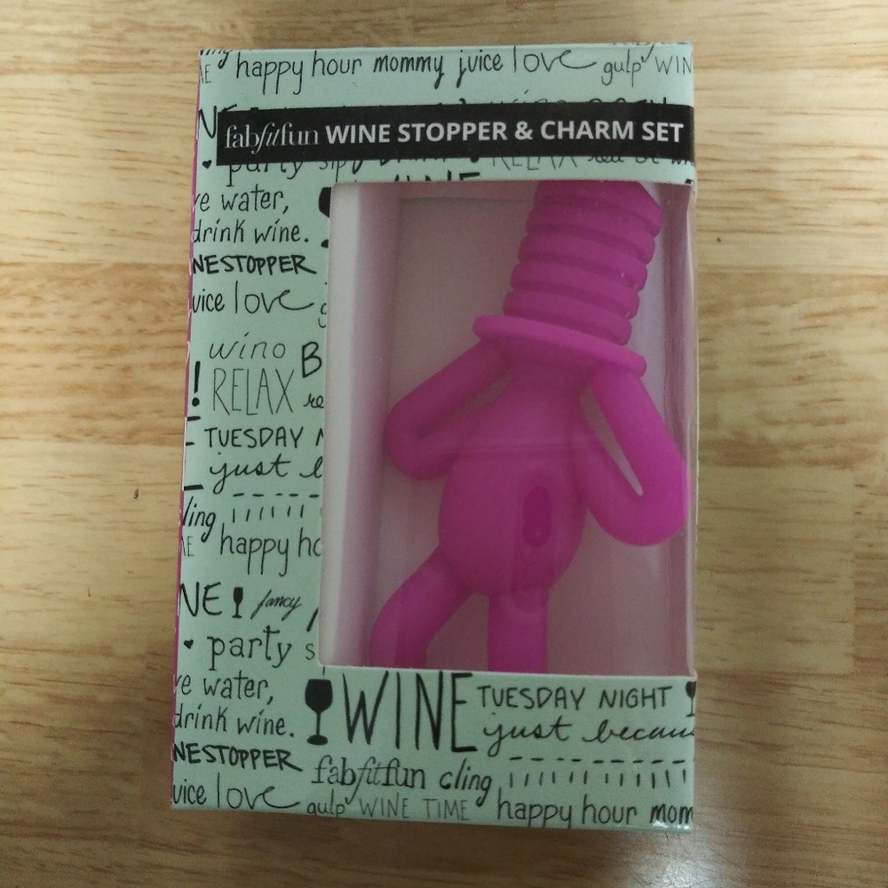 1 Wine Stopper &  6 Charm Set - Picture 7 of 8